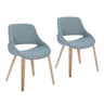 Fabrizzi - Mid-Century Modern Dining / Accent Chair (Set of 2) - Whitewash Wood