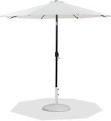 Fiji - Aluminum Patio Umbrella With Round White And Black Base