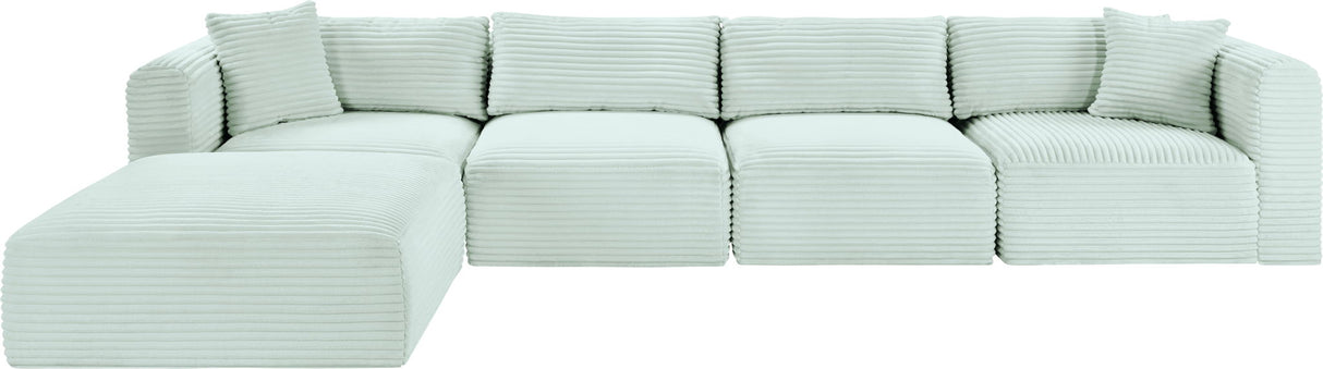 Shaggy - 5 Piece Modular Sectional With Ottoman