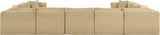 Shaggy - Fabric 9 Piece Modular U-Shaped Sectional