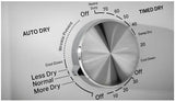 Maytag MED4005SW top load electric dryer hamper door open