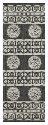 Sunshine - 5'3" X 7'3" Indoor, Outdoor Area Rug Polypropylene - Anthracite