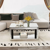 Coffee Table, Rectangular - Silver