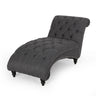 Chaise Lounge With Button Tufted Diamon Stitch