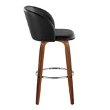 Fran - Fixed-Height Barstool (Set of 2) - Walnut Wood