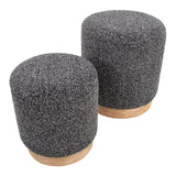 Marla - Nesting Ottoman Set - Black