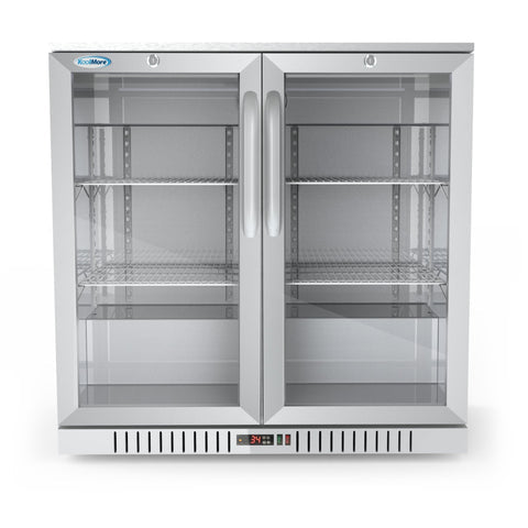 35 in. Two-Door Back Bar Refrigerator - 7.4 Cu Ft. BC-2DSW-SS