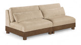 Turin - Fabric Upholstered Modular Armless Loveseat