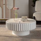 Fluted Storage Table With Lift Off Lid