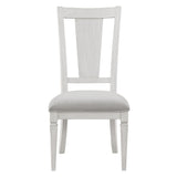 Katia - Side Chair Set of 2) - Light Gray Linen & Weathered White