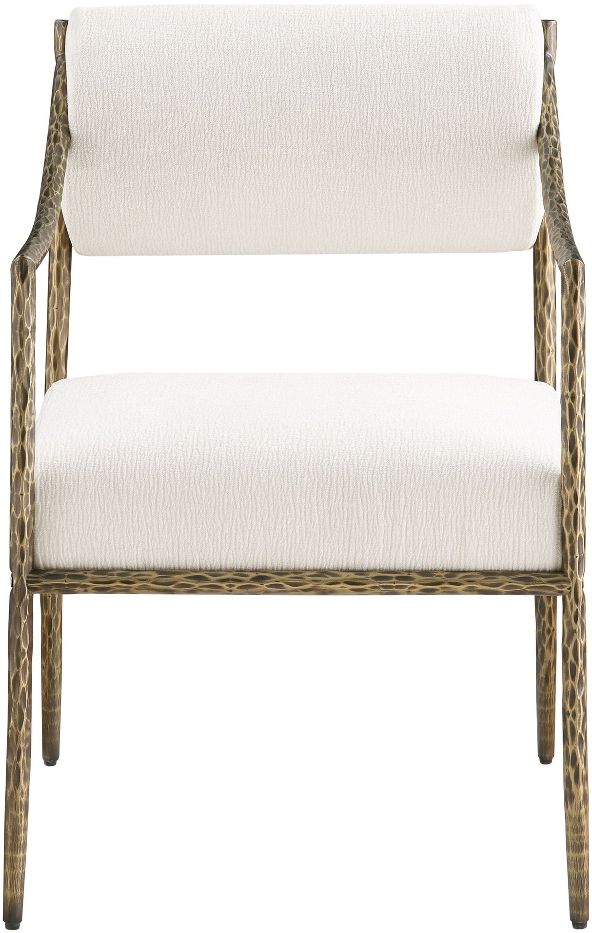 Bastille - Upholstered Dining Arm Chair (Set of 2) - Brass Frame