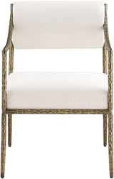 Bastille - Upholstered Dining Arm Chair (Set of 2) - Brass Frame