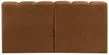Arc - Velvet 2 Pieces Modular Sofa - Saddle