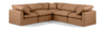 Indulge - Faux Leather 5 Piece Modular Corner Sectional