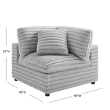 Jenny - Corner Accent Chair - Gray