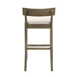 Merie - Modern Transitional Wood Bar Height Kitchen Bar Stool
