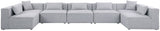 Cube - Linen 7 Piece Modular U-Shaped Sectional