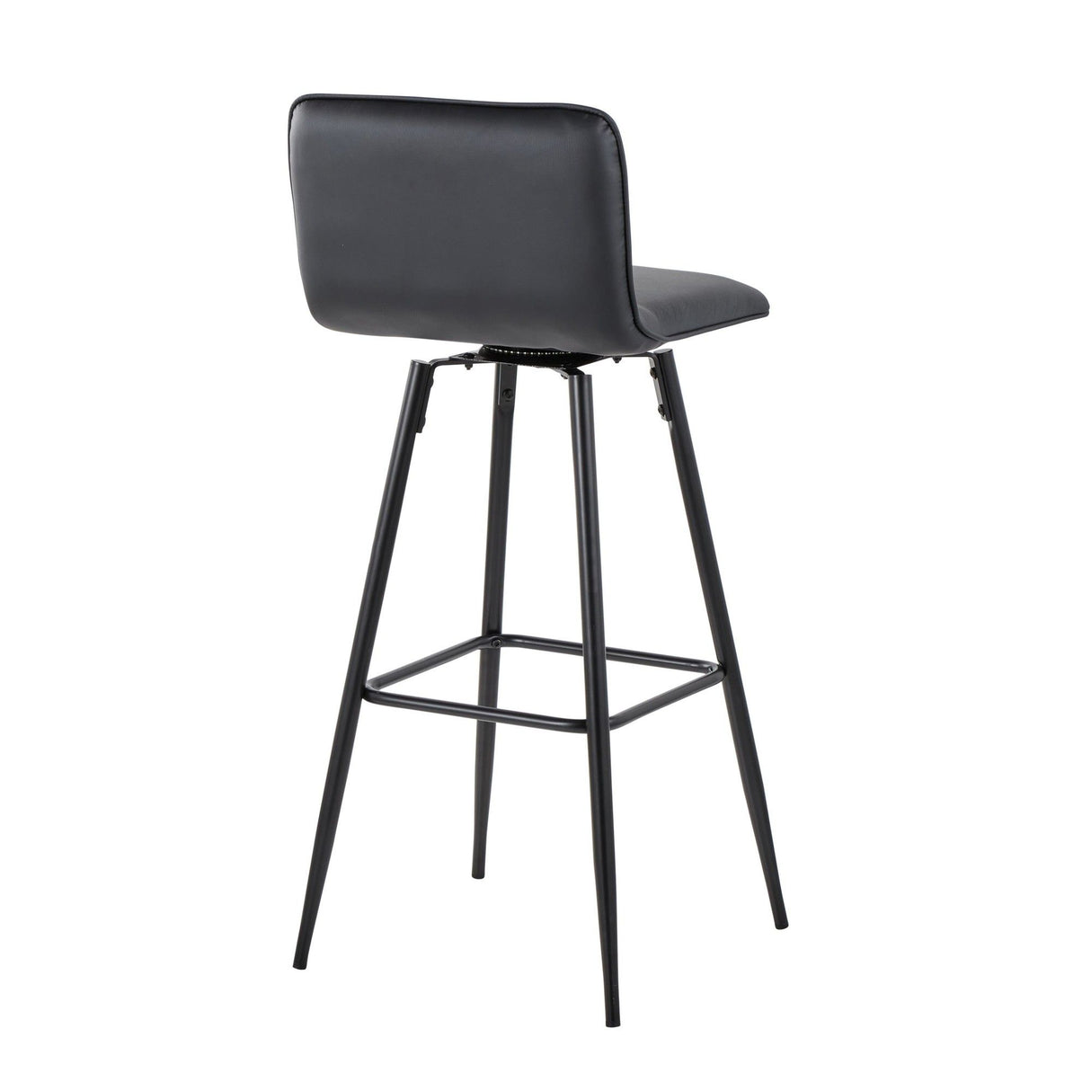 Casper - Contemporary Fixed-Height Barstool (Set of 2) - Black Metal Frame