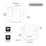 360° Swivel Upholstered Barrel Chair