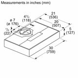 Bosch DUH50353UC dimension line drawing