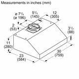 Bosch DUH80553UC dimension line drawing