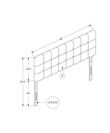 Queen Size, Bed Headboard Only, Upholstered, Durable Construction - Gray