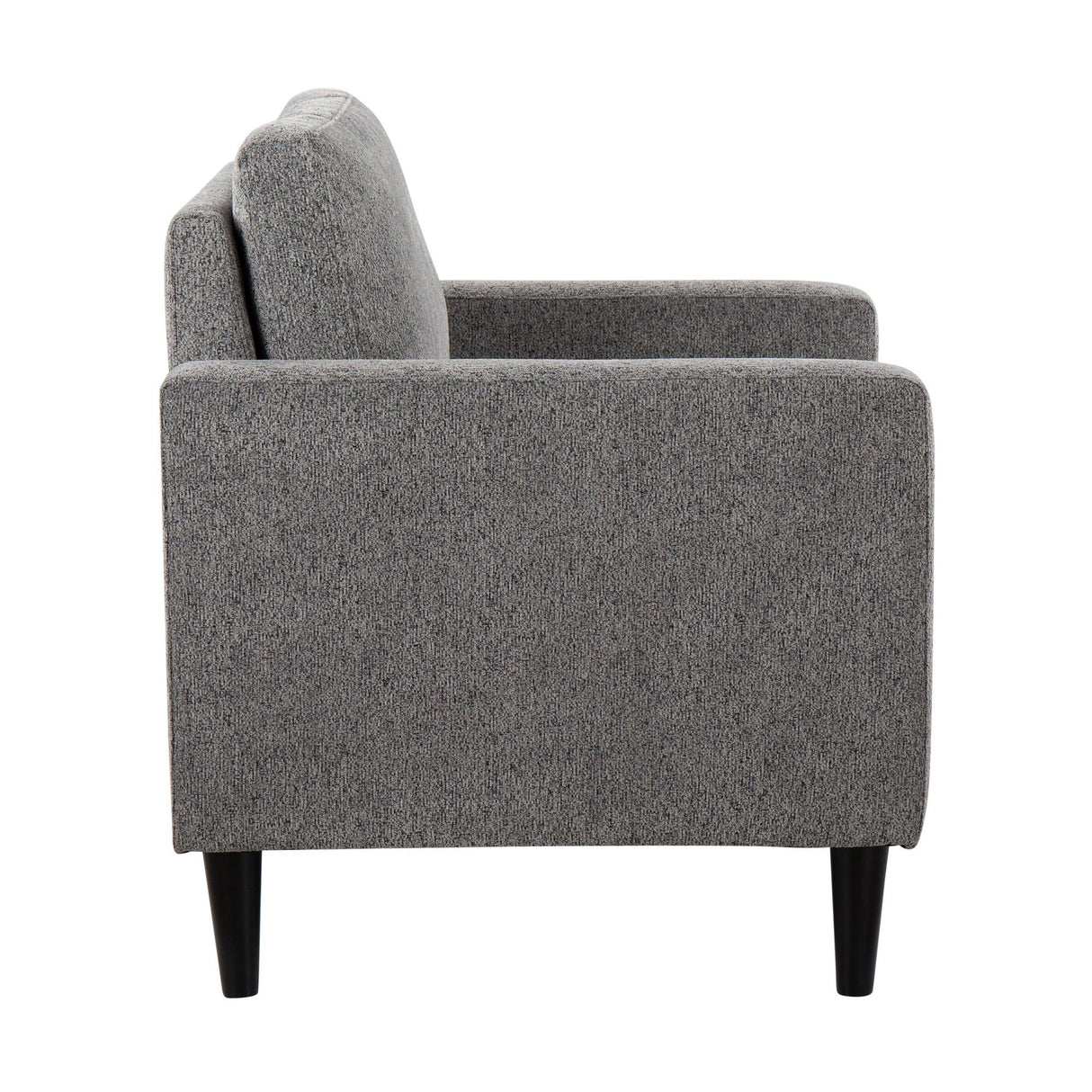 Wendy - Contemporary Accent Chair - Black Wood And Gray Fabric