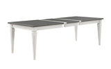 Katia - Dining Table With Leaf - Gray / White
