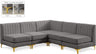 Alina - 5 Piece Armless Sectional