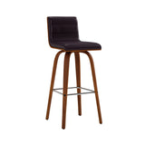 Vienna - 30" Swivel Bar Stool - Walnut Wood