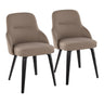 York - Upholstered Chair (Set of 2) - Black Wood Legs