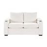 Pull Out Sofa Bed Loveseat With Twin Mattress, Cup Holders And Arm Storage