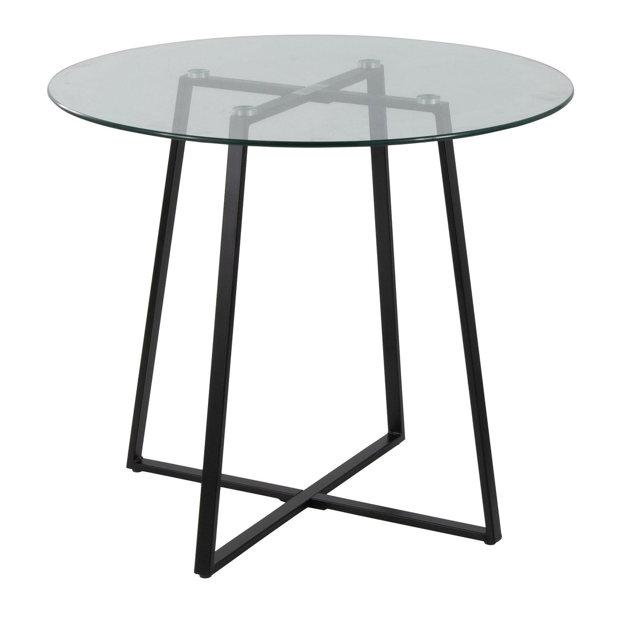 Cosmo - Contemporary/Glam Dinette Table - Tempered Glass Top