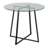 Cosmo - Contemporary/Glam Dinette Table - Tempered Glass Top