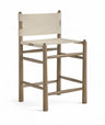 Santos - Upholstered Counter Stool With Stained Brown Base
