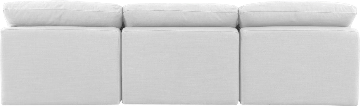 Indulge - Linen 3 Piece Modular Armless Sofa - White