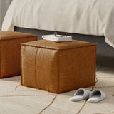 Brody - Square Pouf - Tan