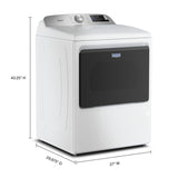 Maytag MED6205RW dimension guide