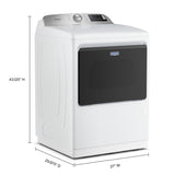 Maytag MED7205RW dimension guide