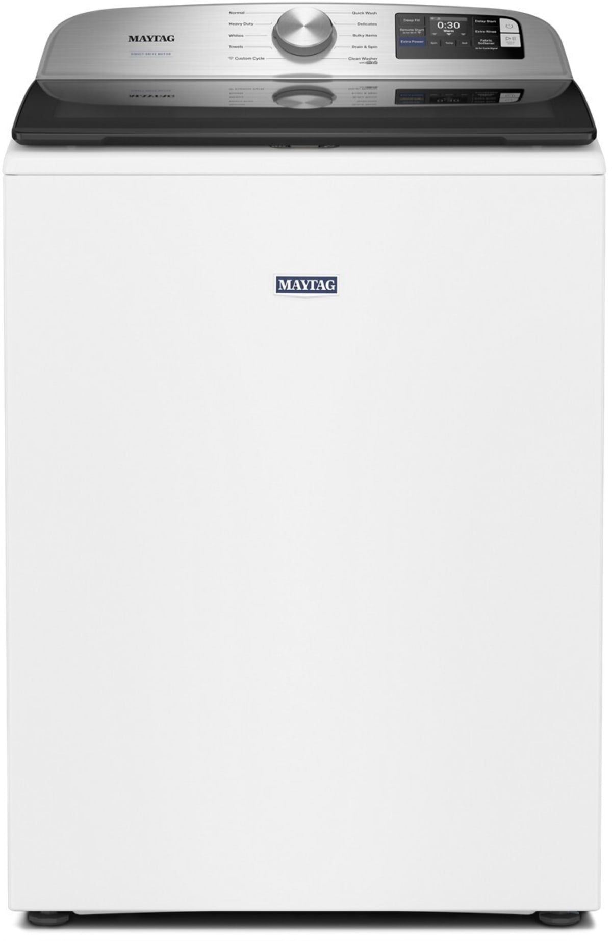 Maytag MTW6200RW 27 inch 5.3 cu. ft. smart top load washer in white - front view