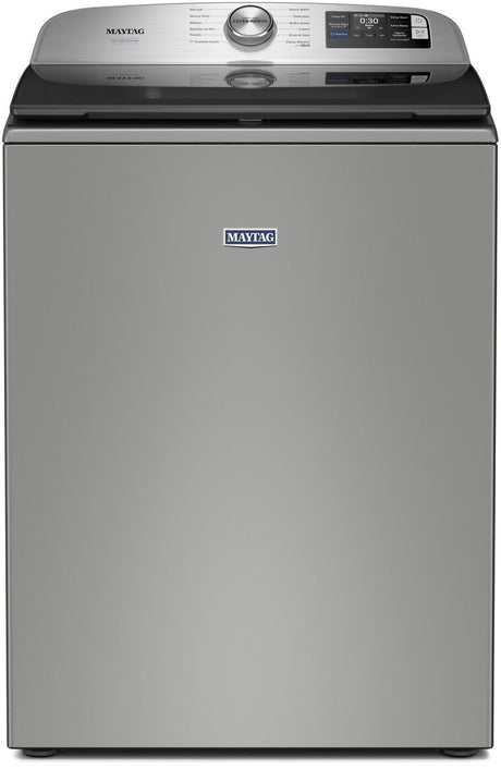 Maytag MTW7405RR 5.2 cu. ft. Smart Pet Pro Top Load Washer in Classic Silver - front view