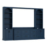 Arched Entertainment Center Wall Unit With 6 Drawers, Large TV Stand With Bookshelves
