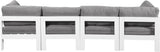 Nizuc - Outdoor Patio 4 Seat Modular Sofa With White Frame