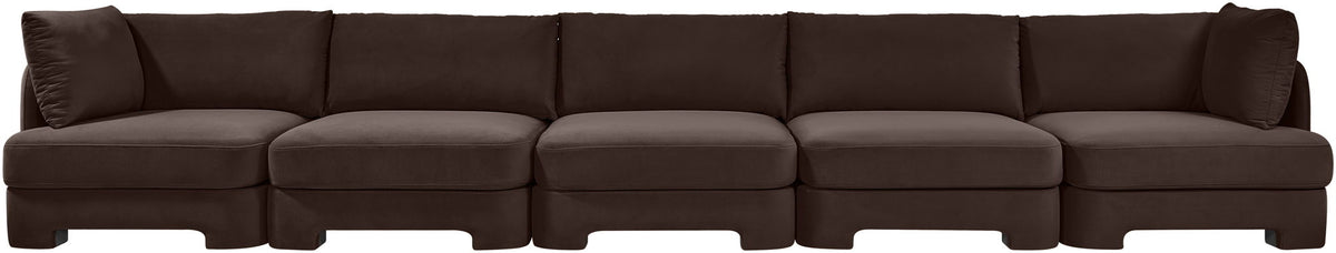 Hammond - Velvet Performance Fabric Upholstered 5 Piece Sofa