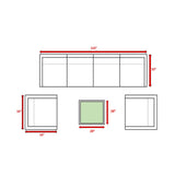 Outdoor Wicker Conversation Set With Cushions, All Weather