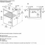 Bosch HMD8054UC drawer microwave installation cutout diagram