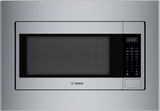 Bosch HMB30155UC 24 inch built-in microwave oven stainless steel front view