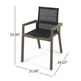 Belfast - Dining Chair With Acacia Wood Frame And Mesh Seating (Set of 2)