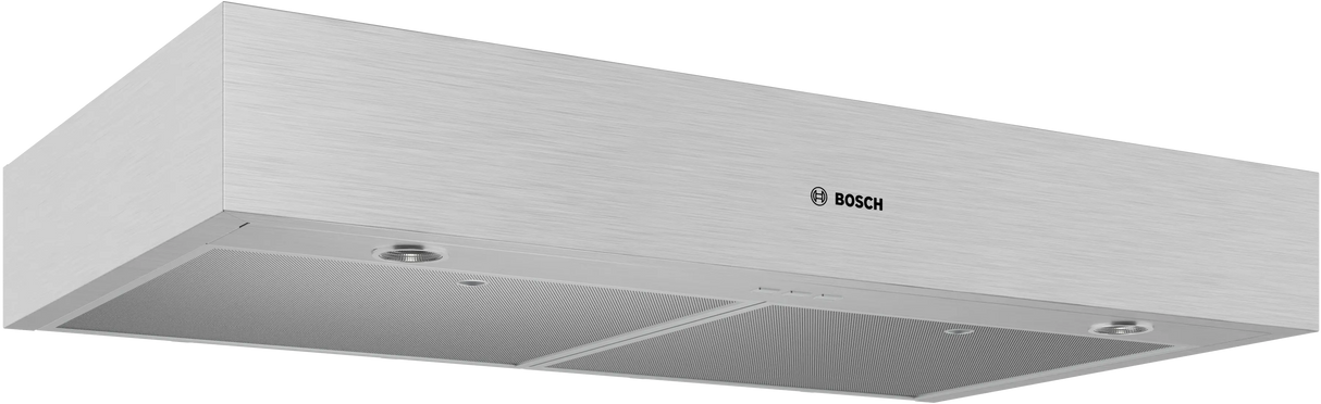 Bosch DUH56353UC under cabinet hood angled view