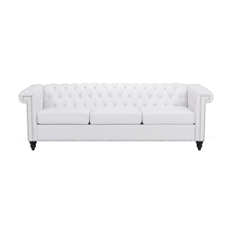 Chesterfield Style 3 Seater Sofa With Deep Button Tufting
